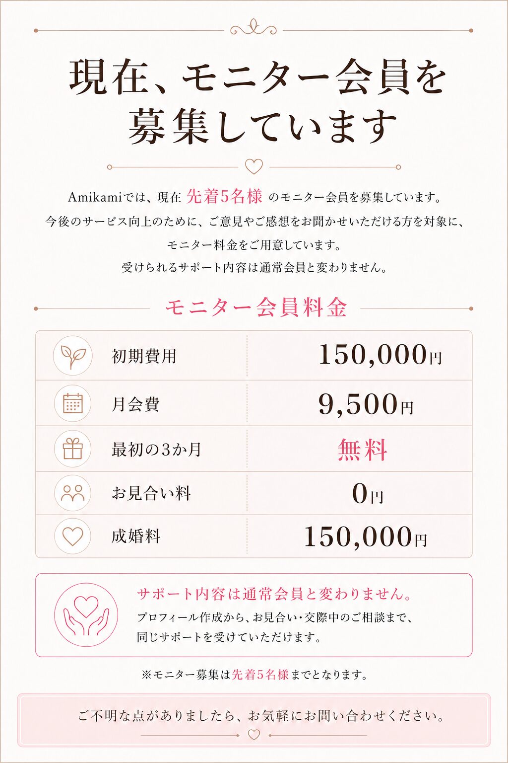 横浜結婚相談所Amikaiモニター募集